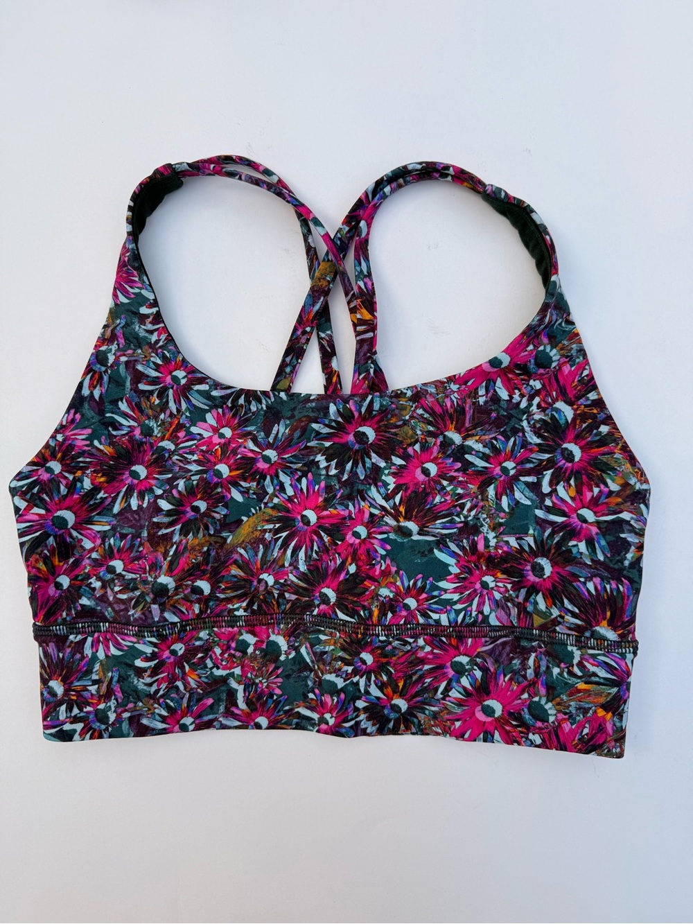 Lululemon Energy Bra *Long Line Rapid Flourish Strappy Size 6